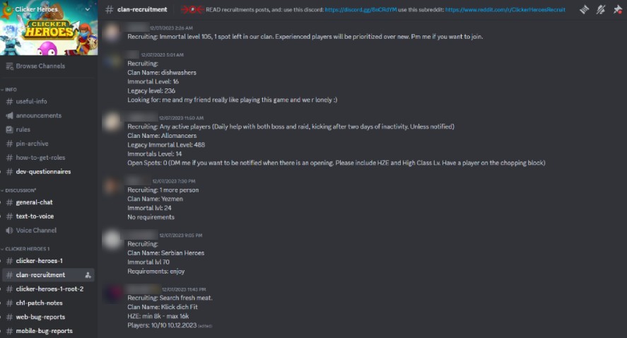 Clicker Heroes Community on Discord