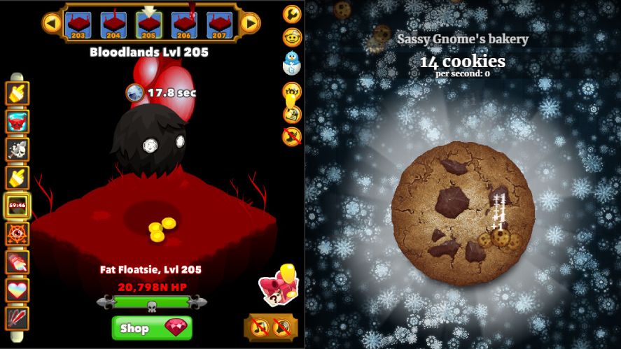 Cookie Clicker vs Clicker Heroes