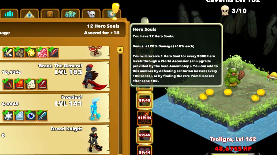 Tooltips of Hero Souls