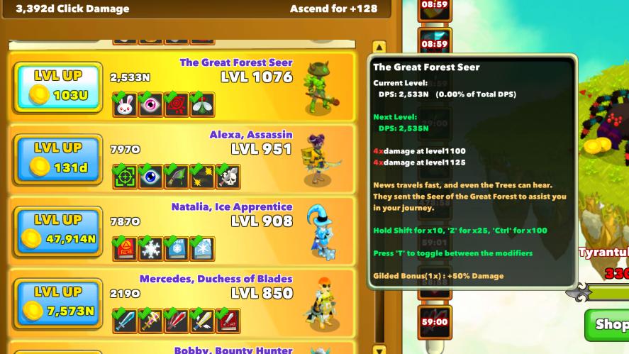 Leveling up The Great Forest Seer