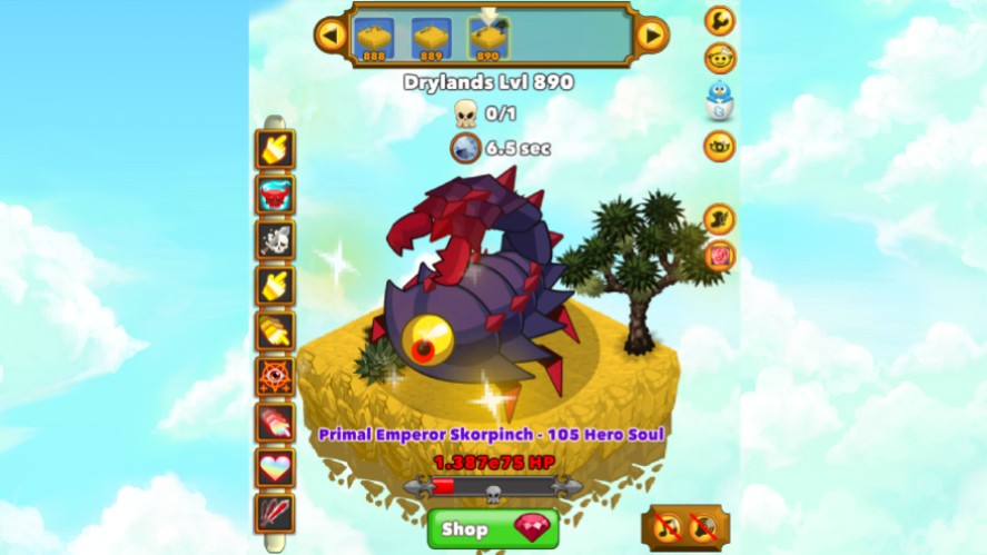 A primal boss in Clicker Heroes