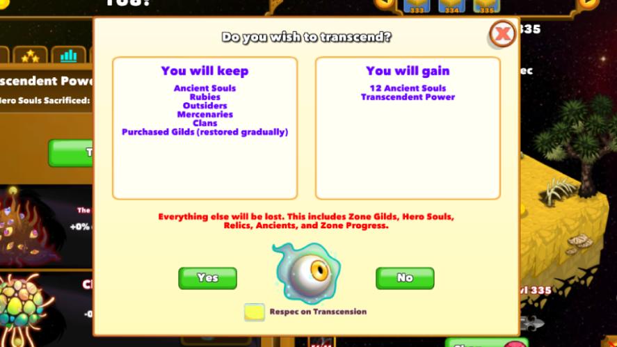 The Transcendence Popup