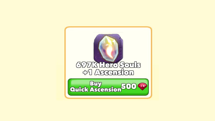 Using Rubies to buy quick ascensions