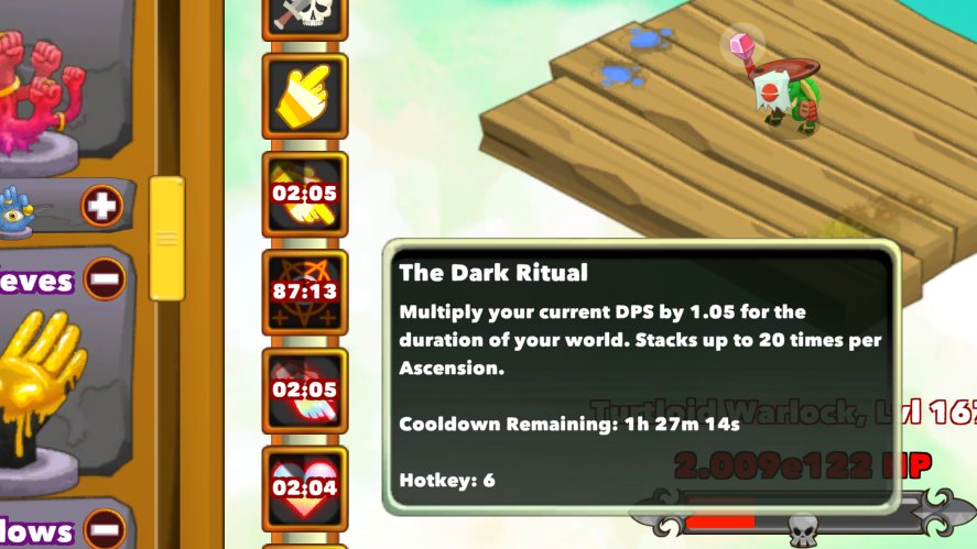 The Dark Ritual skill cooldown