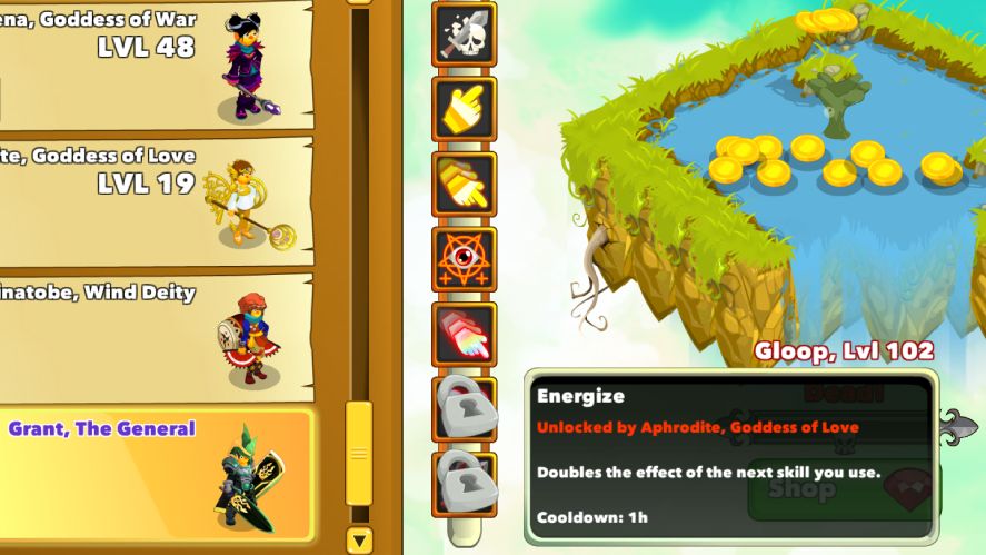 Locked hero skills after ascension