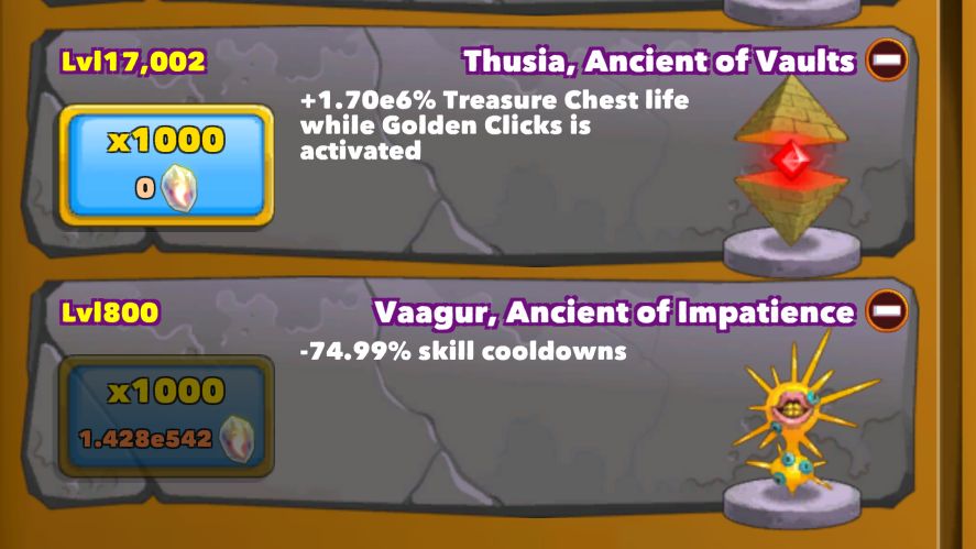 Vaagur Ancient reduces skill cooldowns by 75%