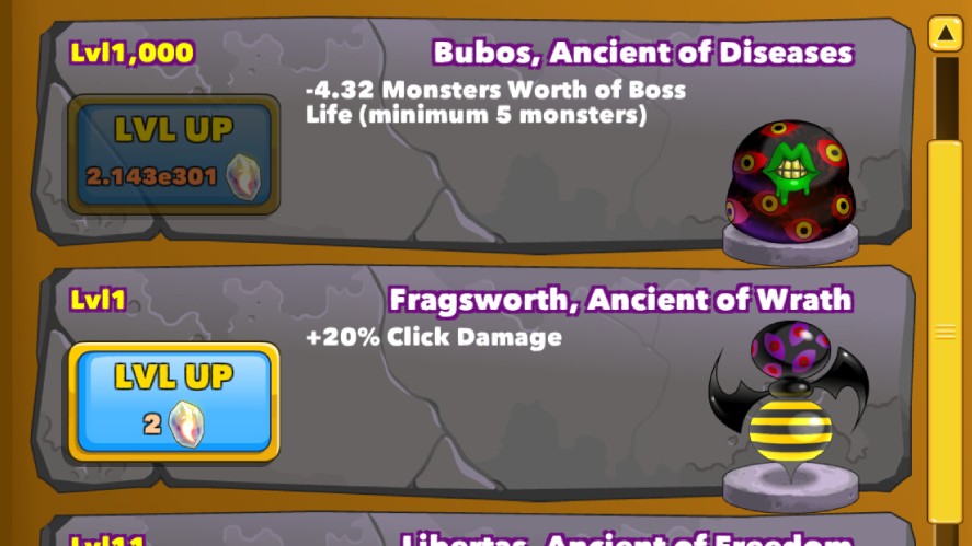 Ancients in Clicker Heroes