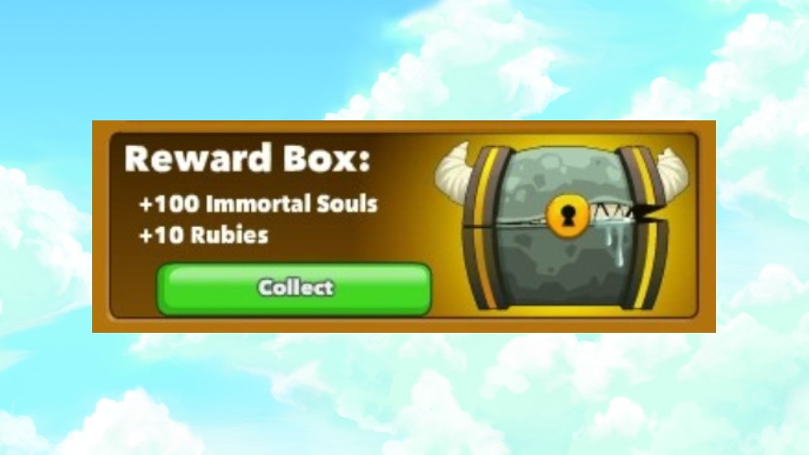 The reward box after fighting Clicker Heroes bonus fights