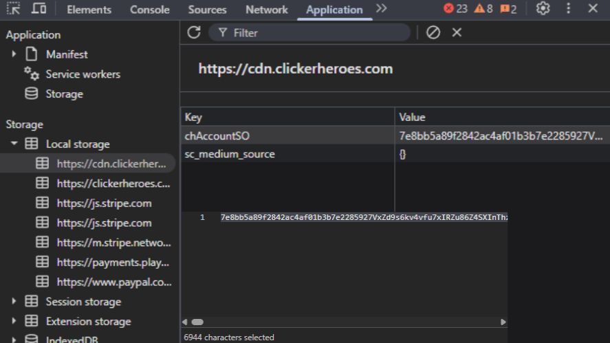 The save code file in local storage in the browser