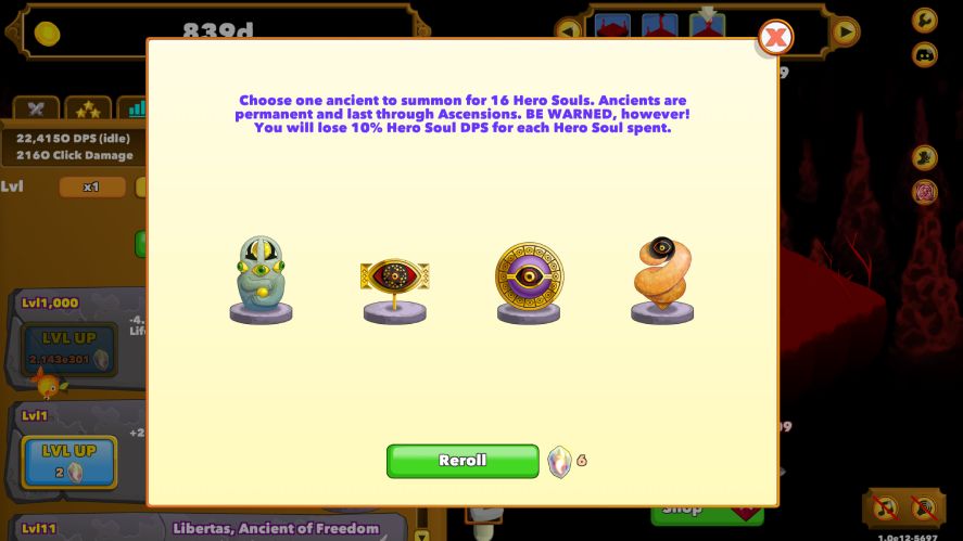 Choosing Ancients in Clicker Heroes