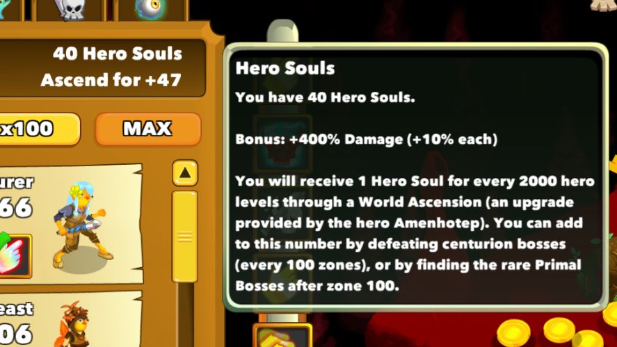 Hero Souls and their benefits in Clicker Heroes