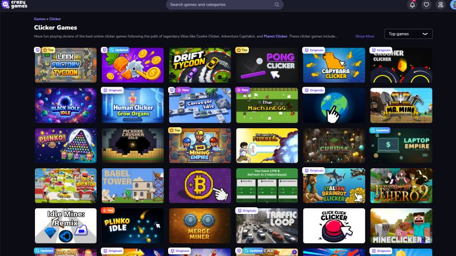 CrazyGames website