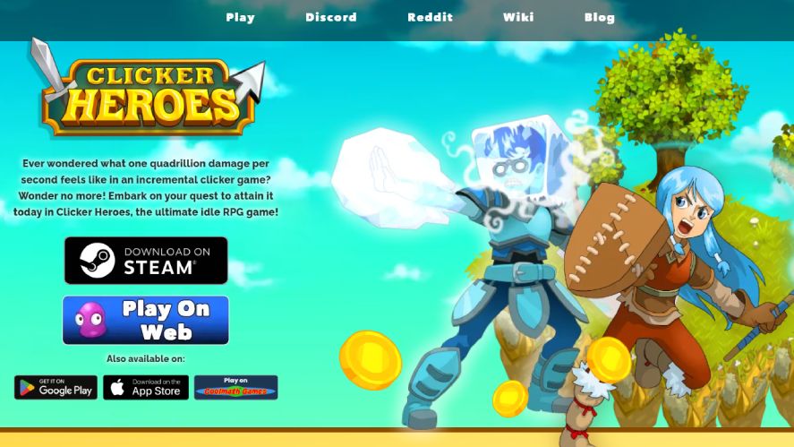 Clicker Heroes website